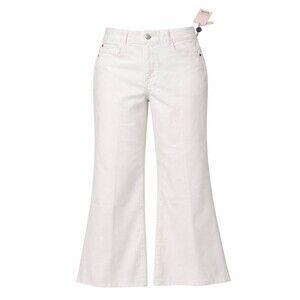 NYDJ White Jeans Womens 12P High Rise Wide Leg Cropped